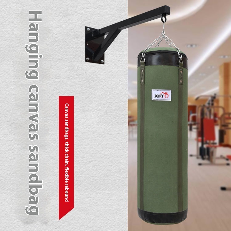 Canvas Hanging Boxing Sandbag Training Equipment Strattosolve Inc.