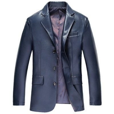 Middle Aged And Elderly Fathers Wear Loose Casual Leather Jackets Strattosolve Incorprate
