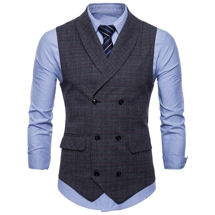Check lapel vest vest Strattosolve Inc.