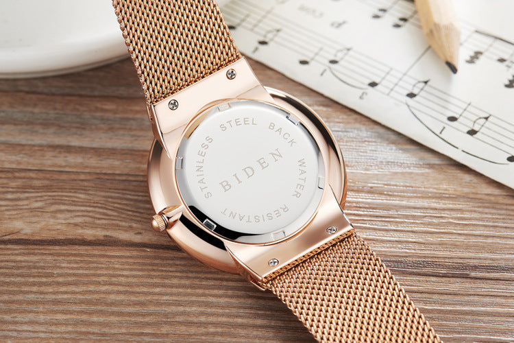 Men Ultra-thin Mesh Strap Watch Fashion Foreign Trade Watch