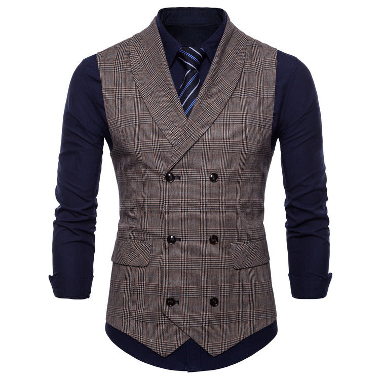 Check lapel vest vest Strattosolve Inc.