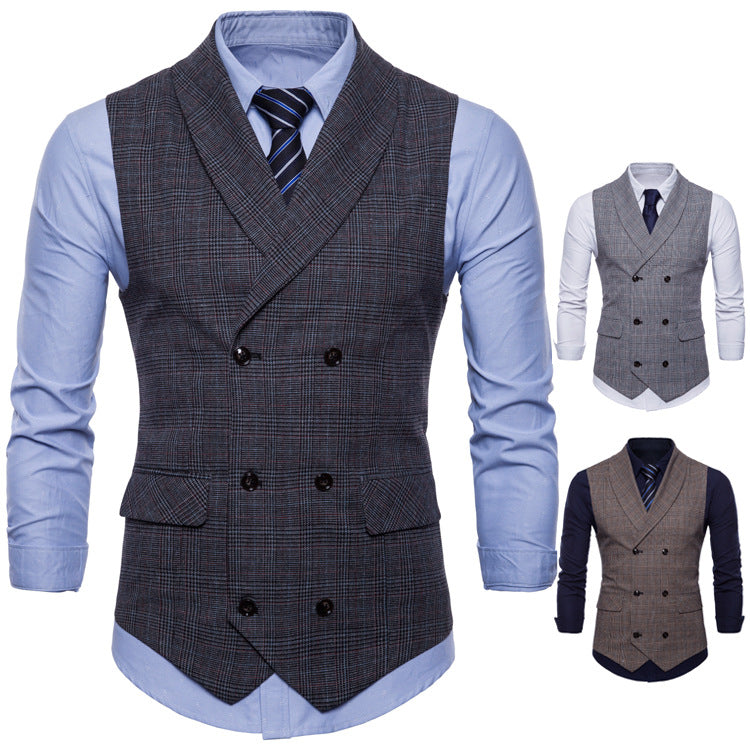 Check lapel vest vest Strattosolve Inc.