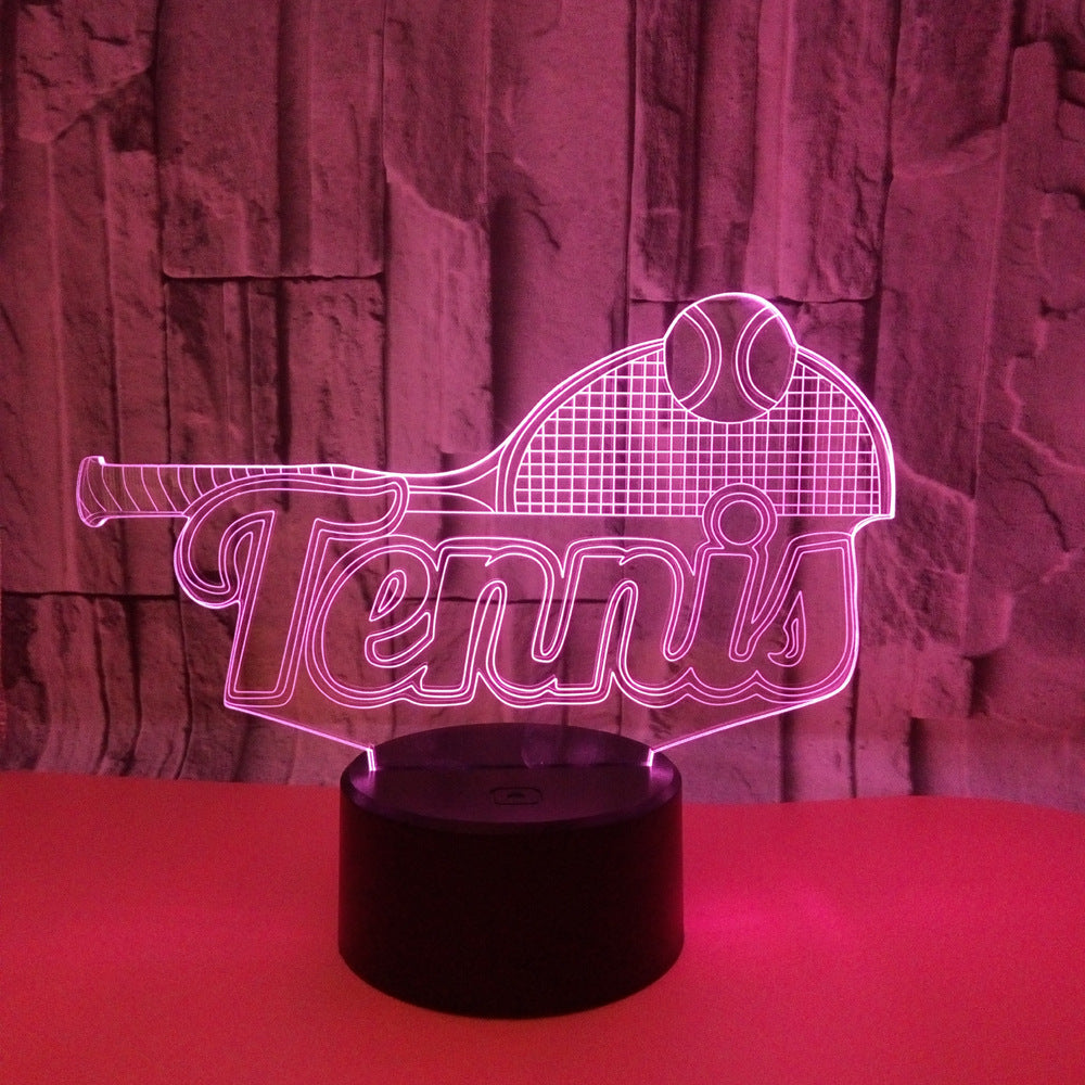 Tennis 3D Night Light for night view