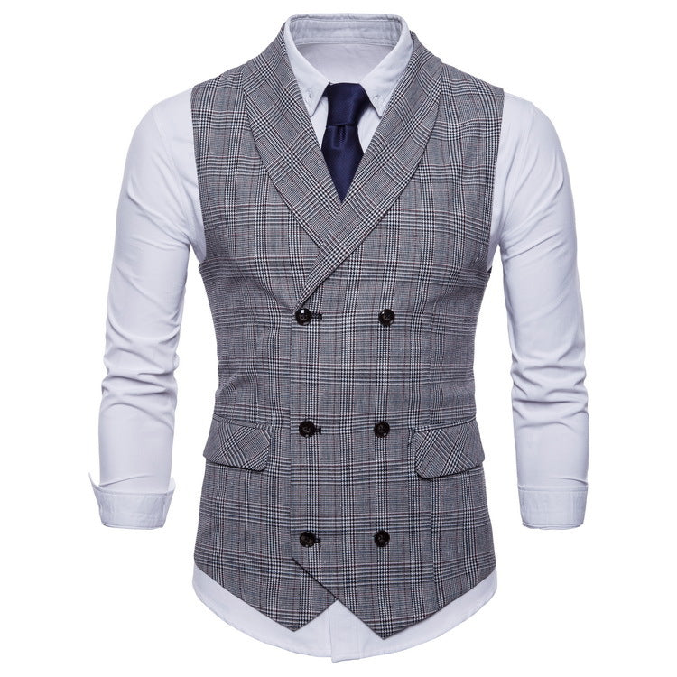 Check lapel vest vest Strattosolve Inc.