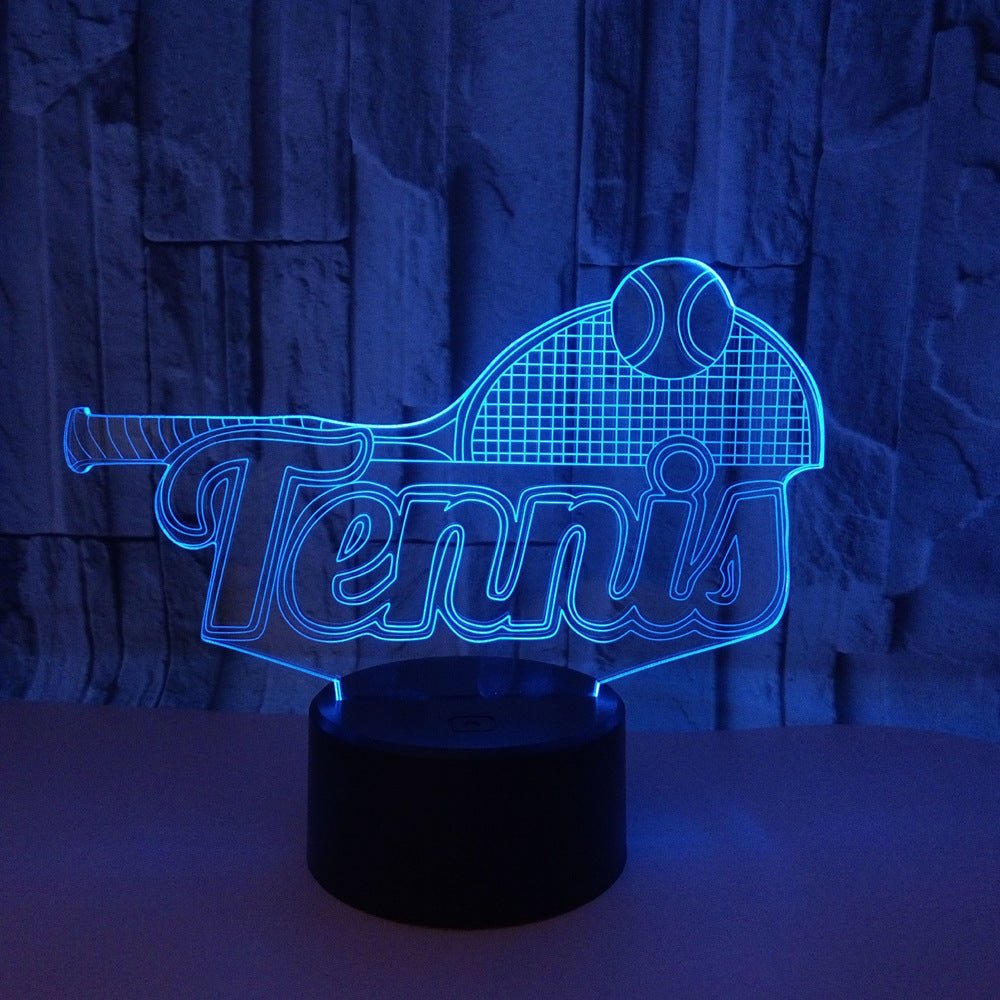 Tennis 3D Night Light for night view