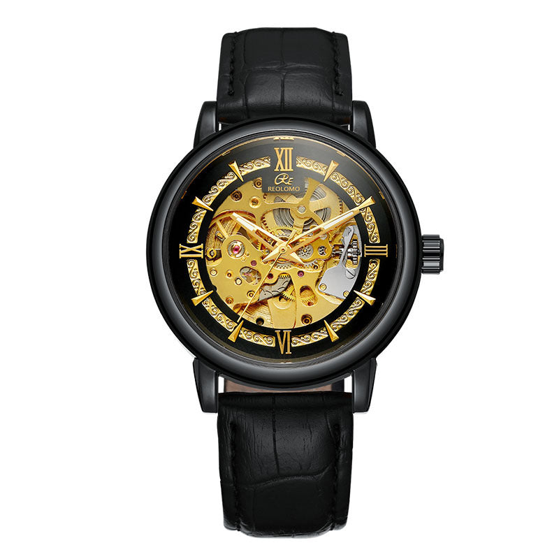 European And American-style Mens Fashionable Hollow-out Mechanical Watch Strattosolve Incorprated