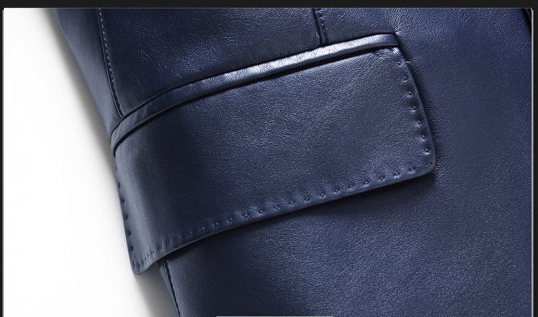 Middle Aged And Elderly Fathers Wear Loose Casual Leather Jackets Strattosolve Incorprate
