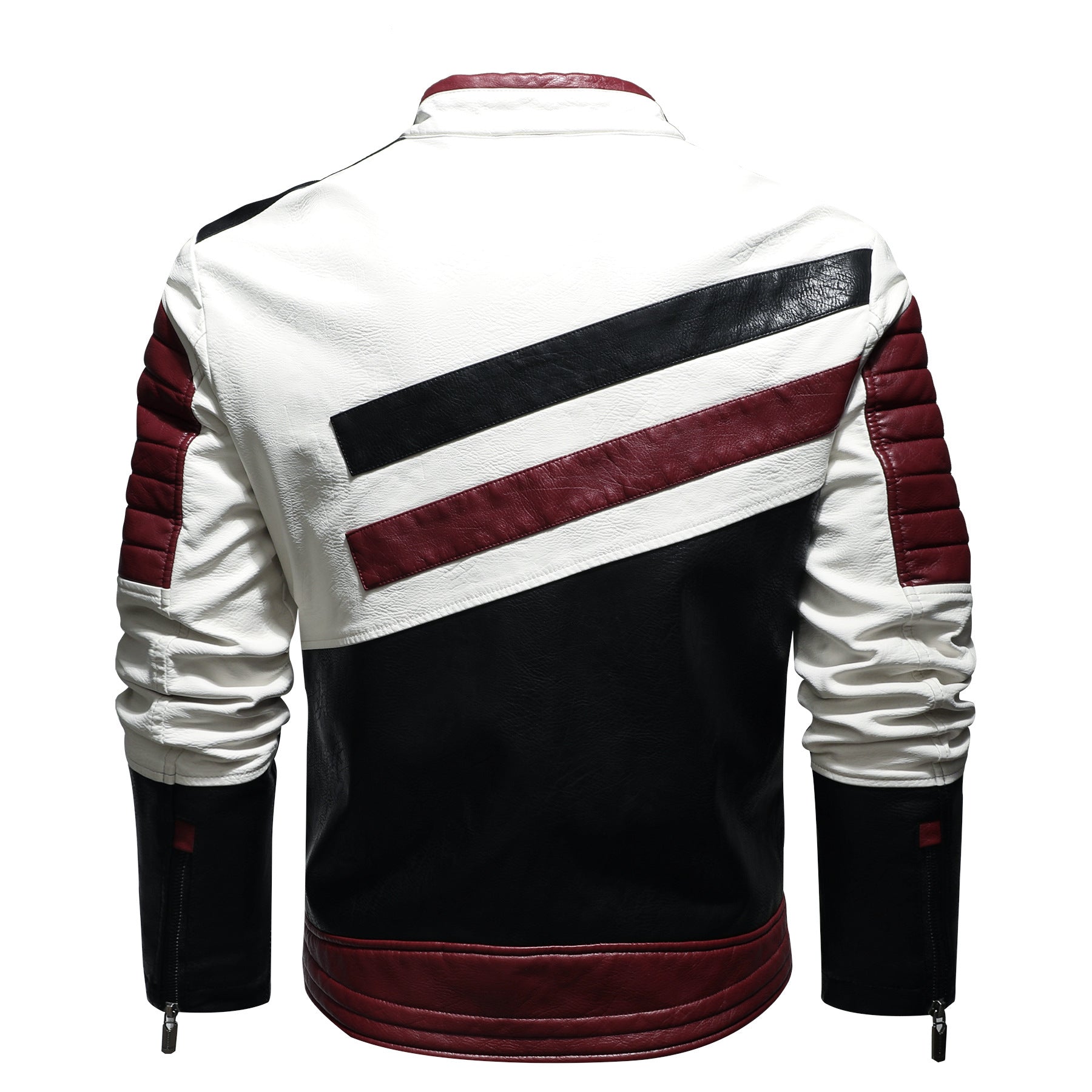 Mens Leather Jackets Motorcycle Stand Collar Strattosolve Incorprate