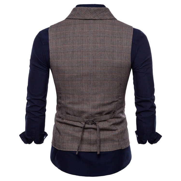 Check lapel vest vest Strattosolve Inc.