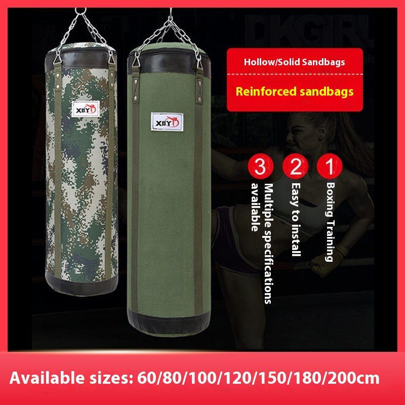 Canvas Hanging Boxing Sandbag Training Equipment Strattosolve Inc.