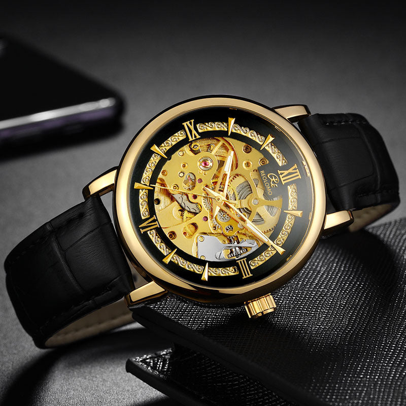 European And American-style Mens Fashionable Hollow-out Mechanical Watch Strattosolve Incorprated