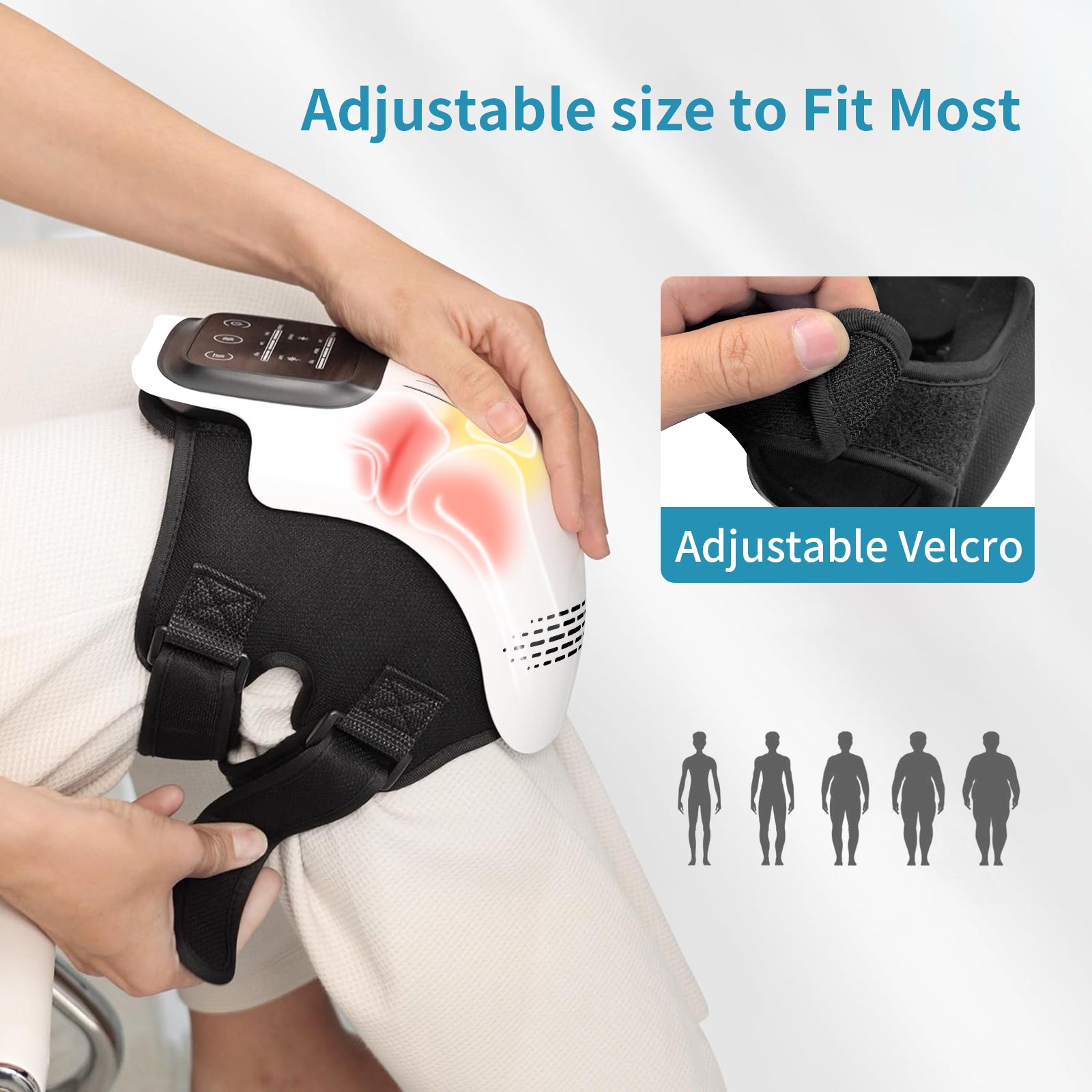 Intelligent Home Use Electric Intelligent Kneading Heating Knee Massager Rechargeable Pain Relief Infrared Laser Vibration Knee Massager Strattosolve Incorprate