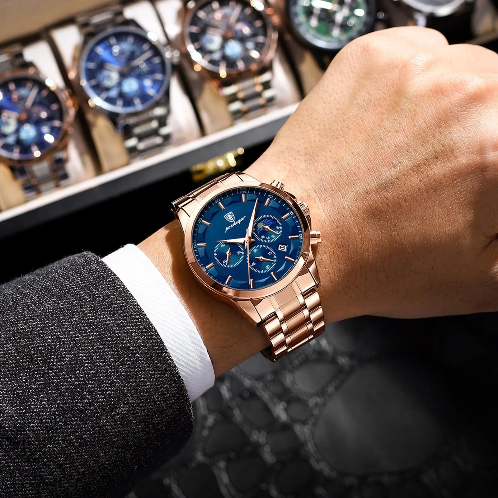 Sports Men's Watches Multifunctional Waterproof Quartz Watch Strattosolve Inc.