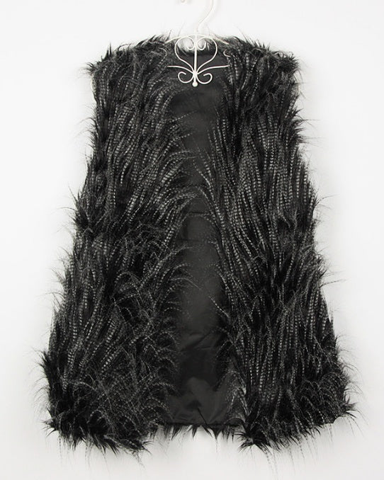 Faux Fox Fur Vest Women's Warm Vest Vest Strattosolve Inc.