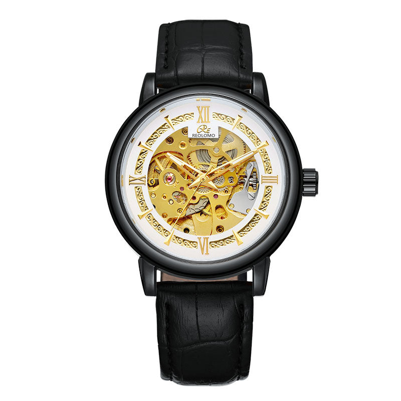 European And American-style Mens Fashionable Hollow-out Mechanical Watch Strattosolve Incorprated