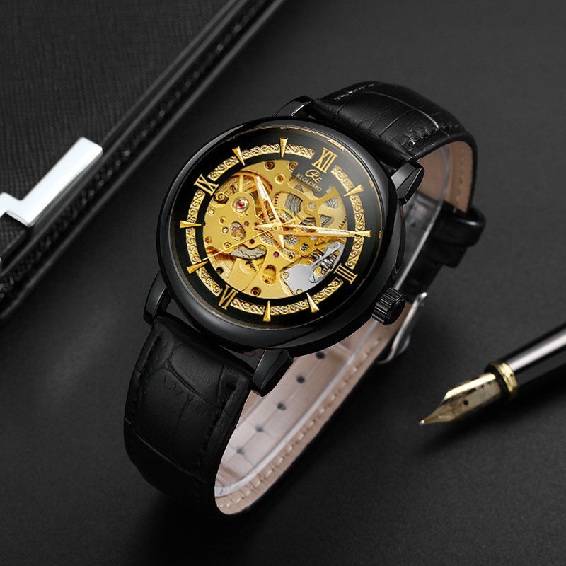 European And American-style Mens Fashionable Hollow-out Mechanical Watch Strattosolve Incorprated