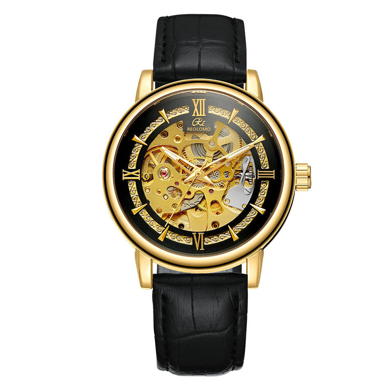 European And American-style Mens Fashionable Hollow-out Mechanical Watch Strattosolve Incorprated