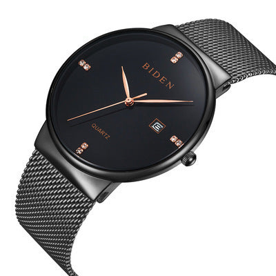 Men Ultra-thin Mesh Strap Watch Fashion Foreign Trade Watch