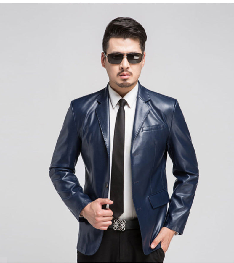 Middle Aged And Elderly Fathers Wear Loose Casual Leather Jackets Strattosolve Incorprate