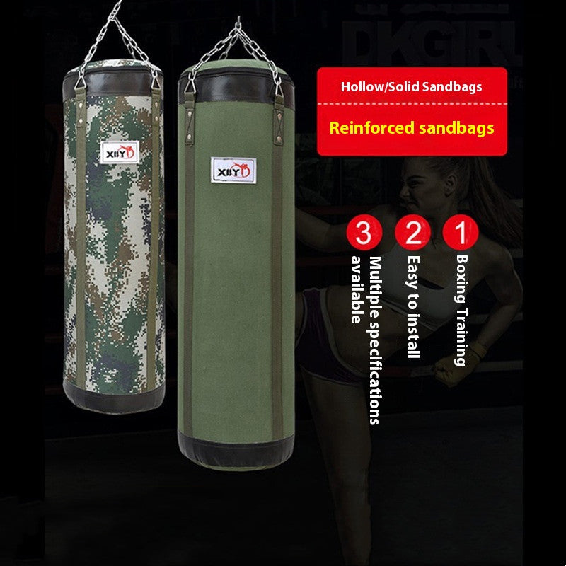 Canvas Hanging Boxing Sandbag Training Equipment Strattosolve Inc.