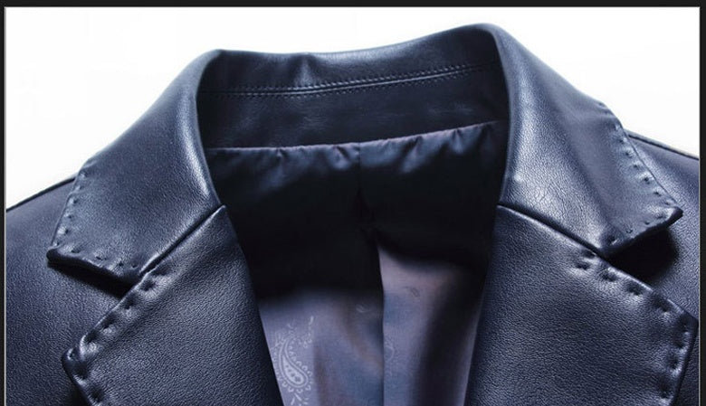 Middle Aged And Elderly Fathers Wear Loose Casual Leather Jackets Strattosolve Incorprate