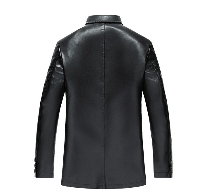 Middle Aged And Elderly Fathers Wear Loose Casual Leather Jackets Strattosolve Incorprate