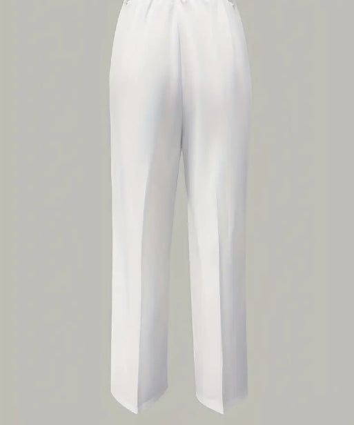 Women's White Minimalist Pants Made Of Polyester Strattosolve Incorprate